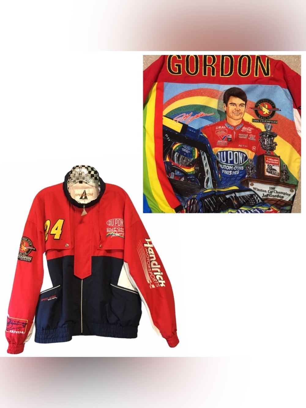 RARE Vintage 1995 Jeff Gordon NASCAR Racing Jacket Speed Zone XL